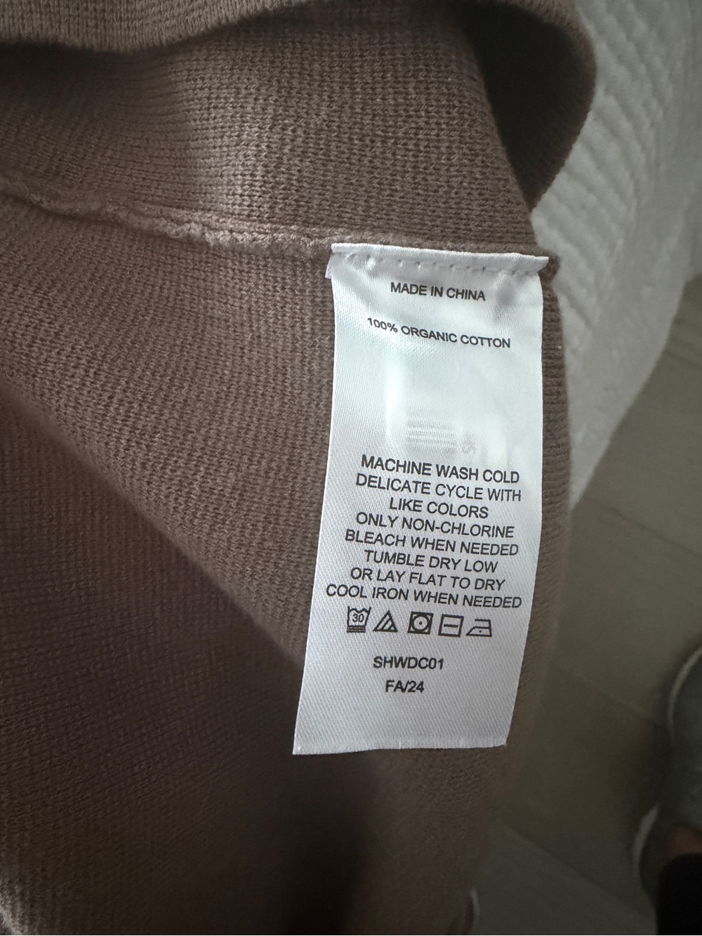 Quince Brown Open-Front Knit Blazer - Size L - Picture 6 of 6